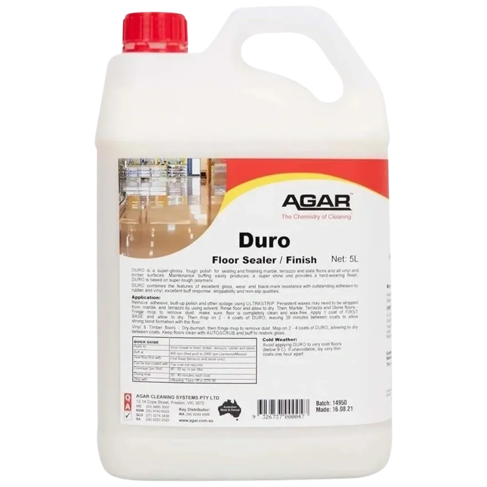 Agar Duro Floor Sealer/Finisher Various Sizes
