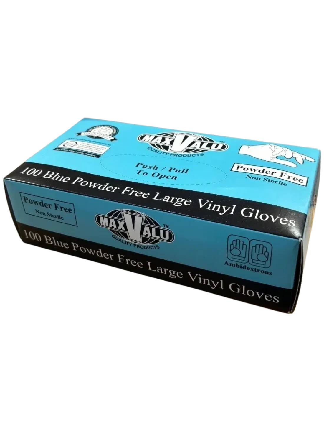 Maxvalu Blue Vinyl Gloves Powdered