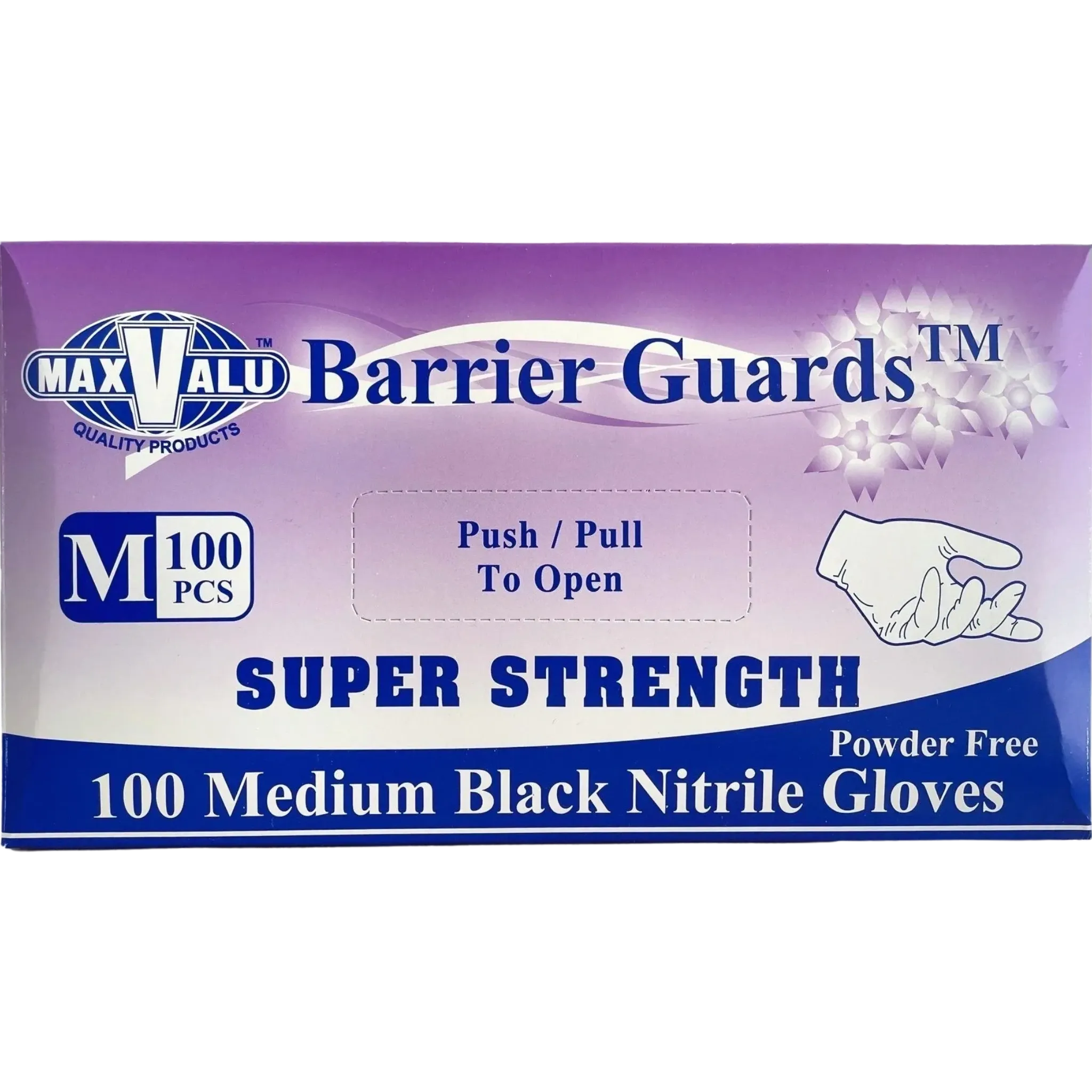Super Strength Black Nitrile Gloves - Various Sizes