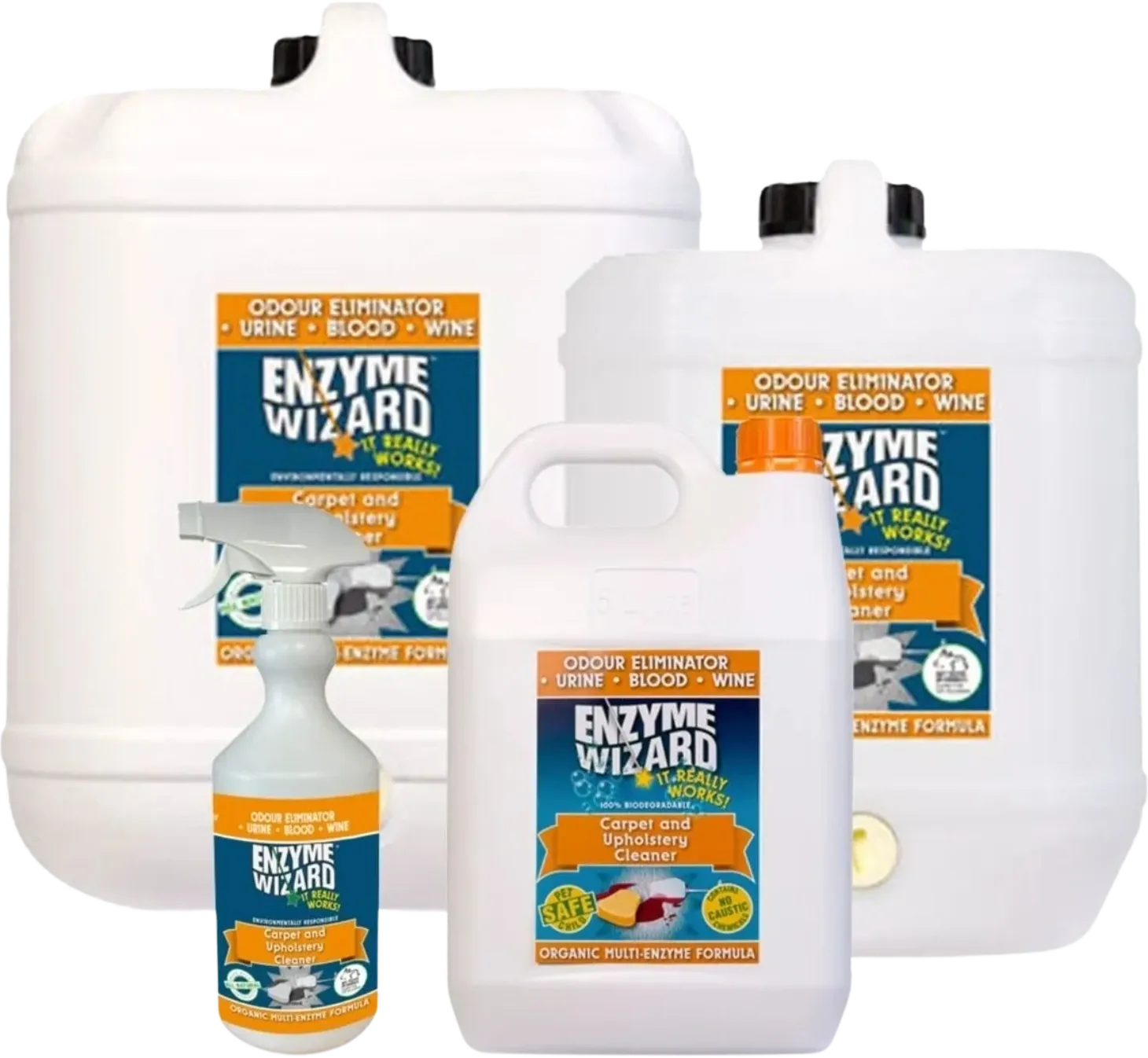 Enzyme Wizard Carpet and Upholstery Cleaner Various Sizes