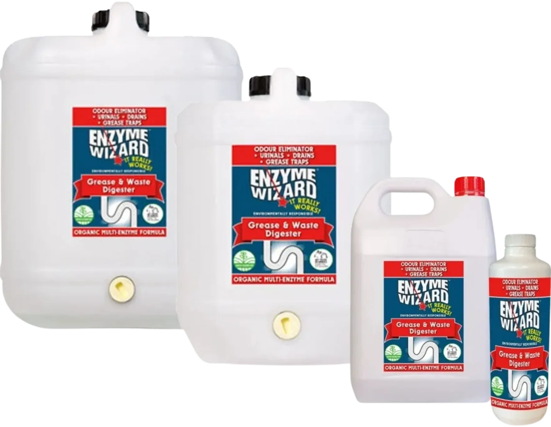 Enzyme Wizard Grease & Waste Digester Various Sizes