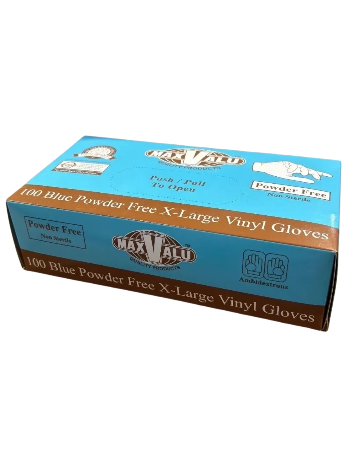 Maxvalu Blue Vinyl Gloves Powdered