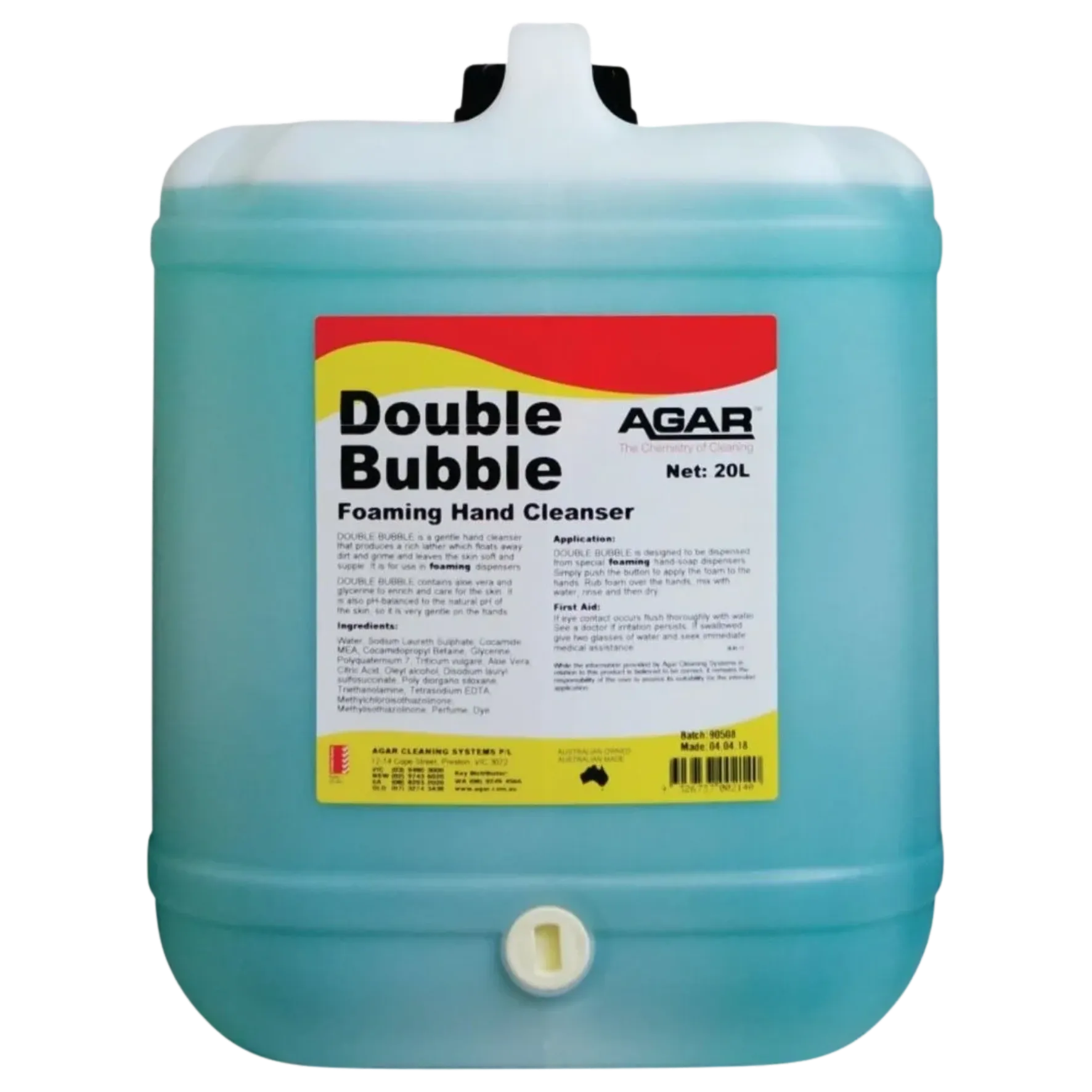 Agar Double Bubble Foaming Hand Cleanser Various Sizes