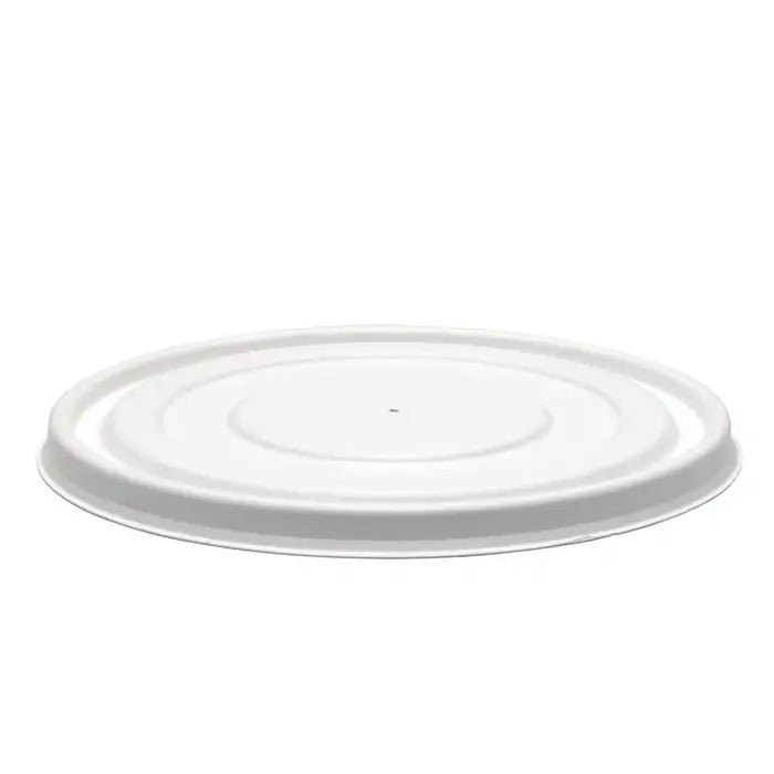 Biopak 430-950ml / 12oz-32oz White Plant Fibre BioBowl Lid