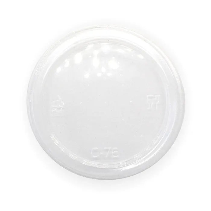 Biopak 60-280ml Flat Clear BioCup Lid (Carton 1000)