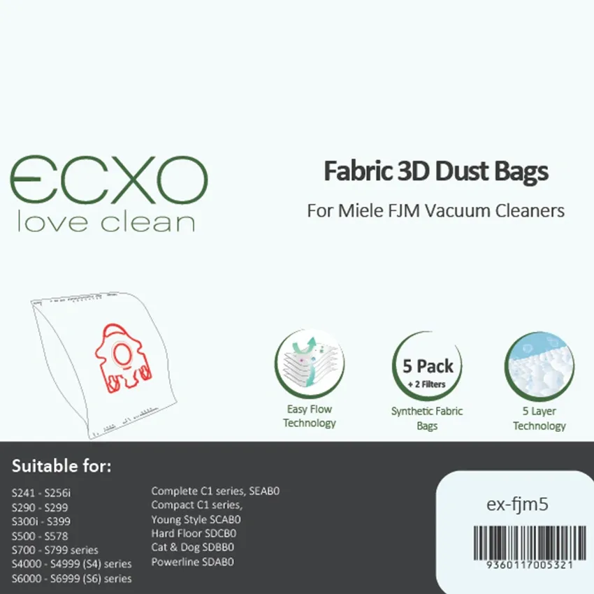 Bag ECXO - Miele FJM Type (5pk)