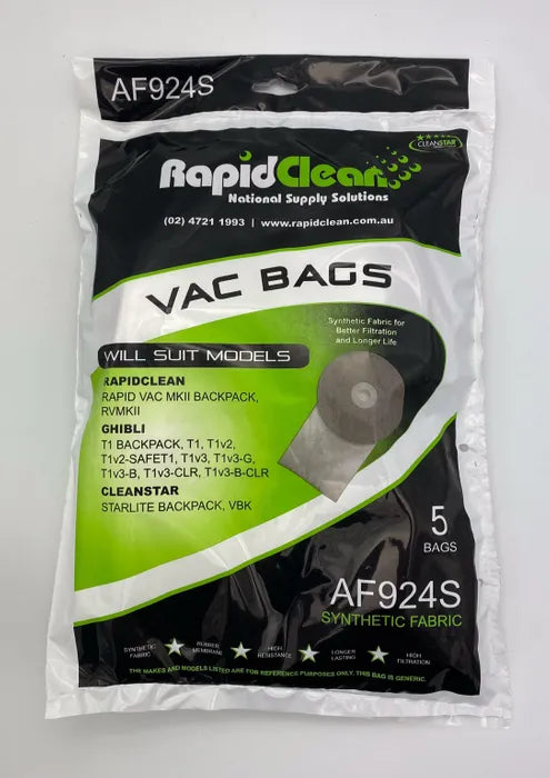 RapidClean Vacuum Bag - Rapidclean Rapidvac MKVII - 5 pack