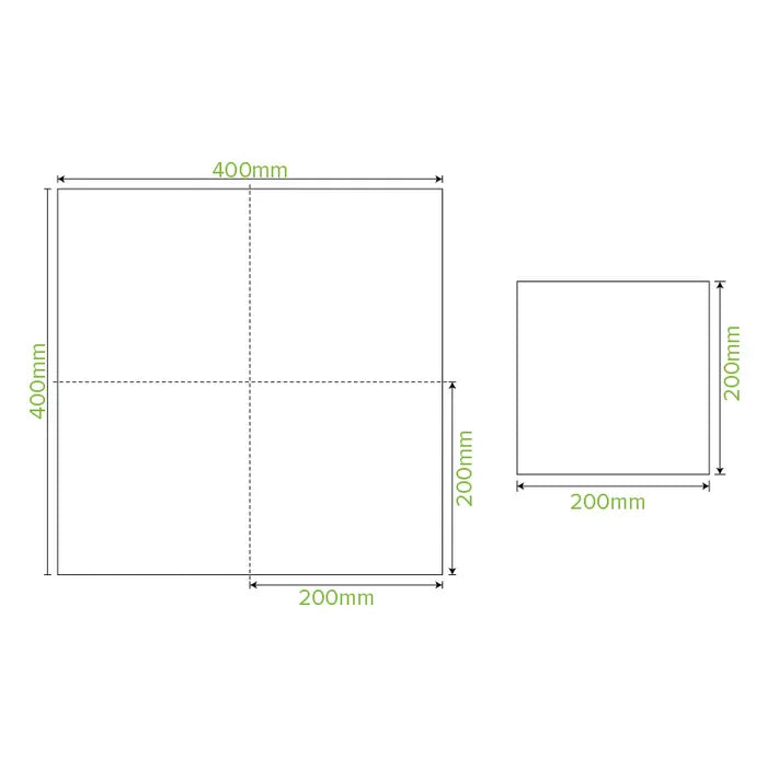 Biopak 2-Ply 1/4 Fold Corner Embossed Dinner BioNapkin (Carton 1000)