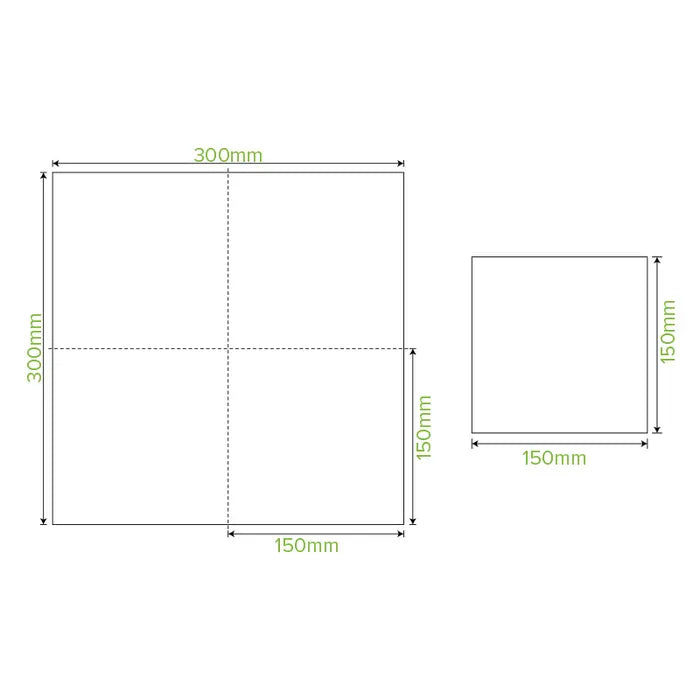 Biopak 2-Ply 1/4 Fold White Lunch BioNapkin (Carton 2000)