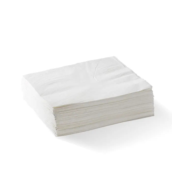 Biopak 2-Ply 1/4 Fold White Lunch BioNapkin (Carton 2000)