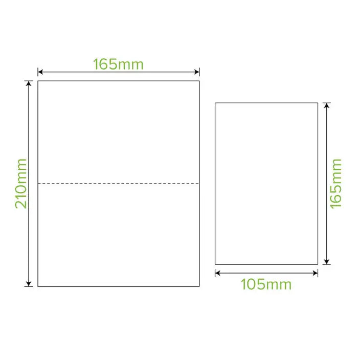 Biopak Single Saver 2-Ply Quilted Natural BioDispenser Napkin