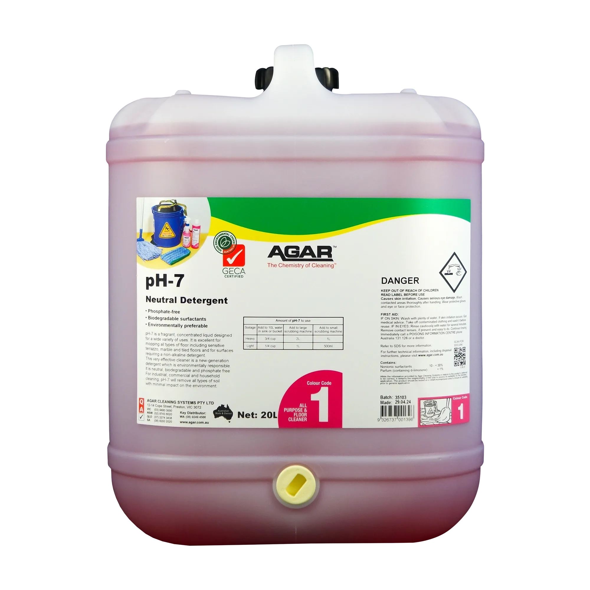 Agar pH-7 Neutral Detergent Various Sizes