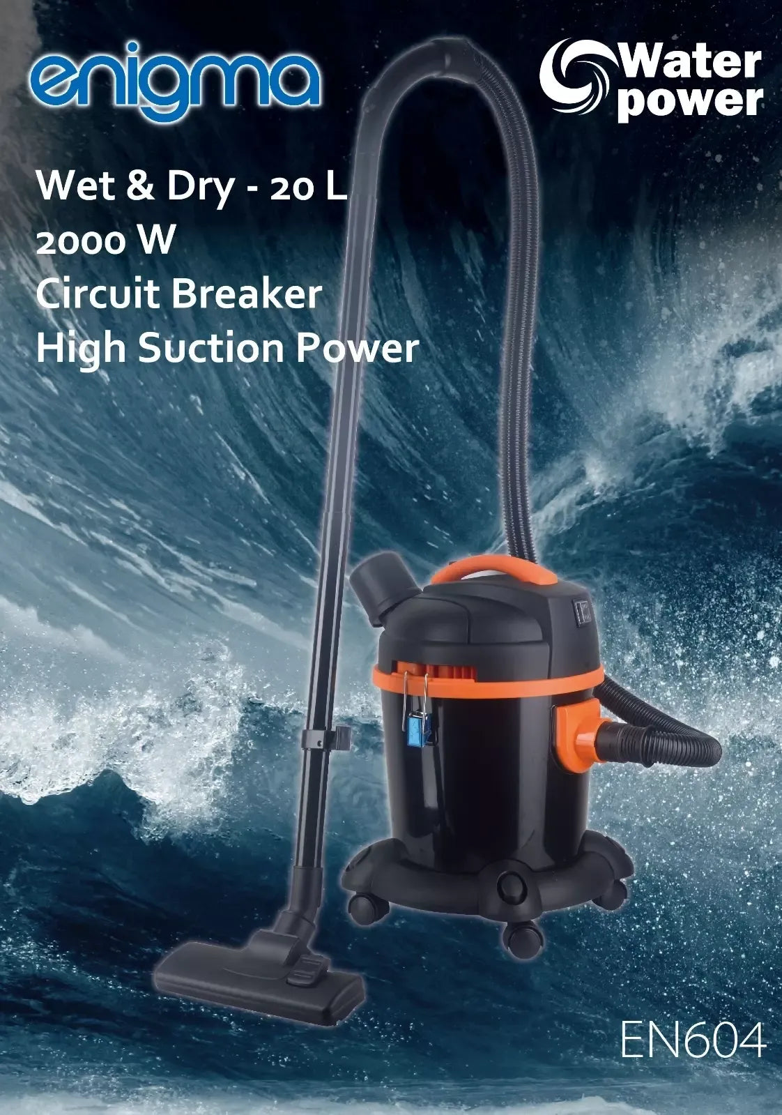 Enigma 20L Wet & Dry 2000w Vacuum/Blower