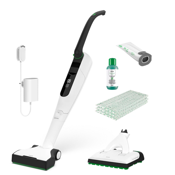 Vorwerk Kobold Cordless Vacuum (VK7 + SP7) 2 in 1 Vacuum Mop Attachment Bundle