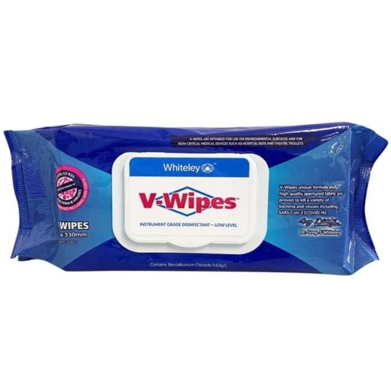 Whiteley V Wipes 80pk Hospital-Grade Disinfectant Wipes