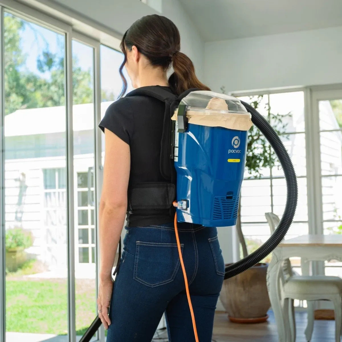 Pacvac Velo Lightweight Backpack Vacuum Cleaner with Ecoharness